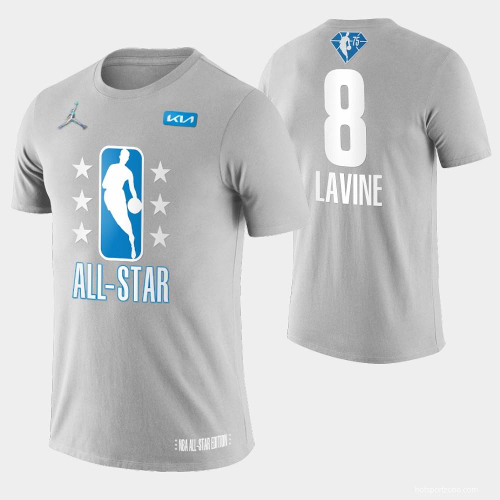 Adult Zach LaVine Gray 2022 All-Star Game Name &amp; Number T-Shirt