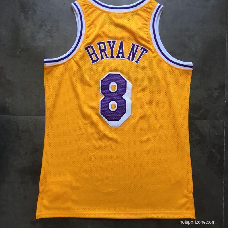 Men's Kobe Bryant Yellow Retro Classic Team Jersey