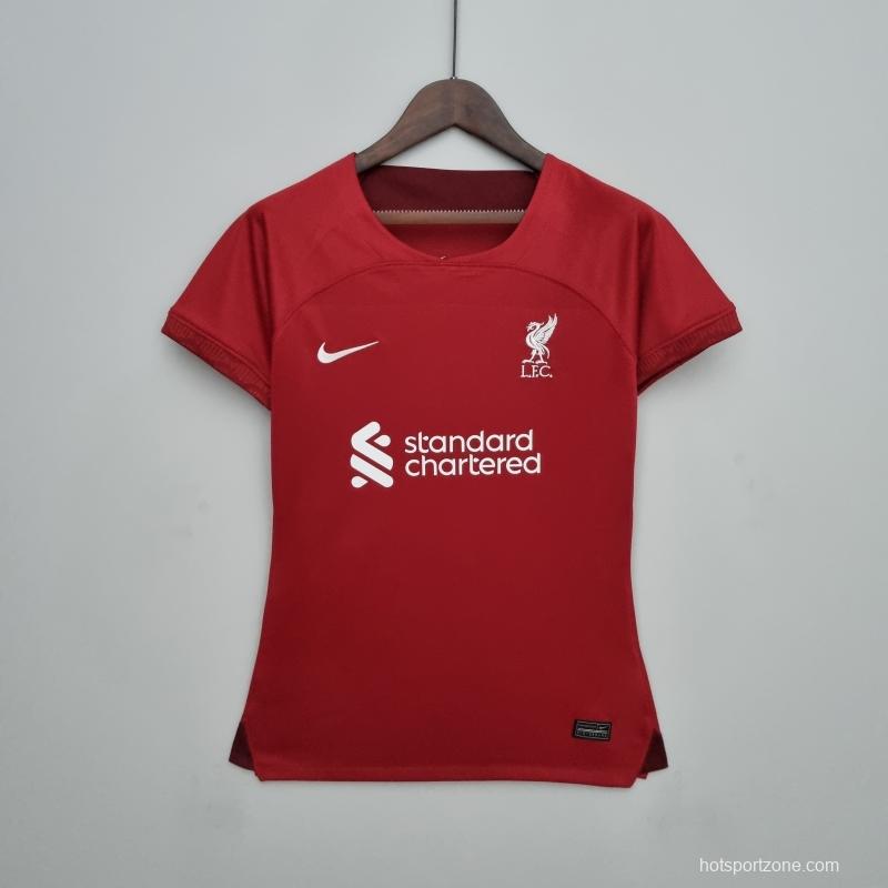 22/23 Women Liverpool Home Soccer Jersey