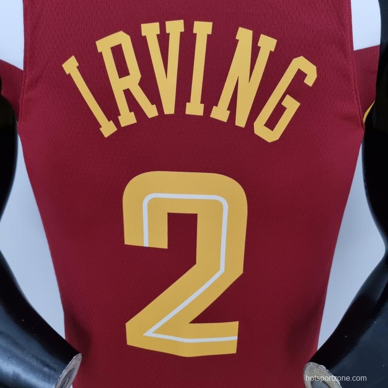 2022 Cleveland Cavaliers Irving#2 Urban Edition Red NBA Jersey
