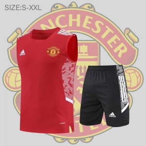 22/23 Manchester United Vest Training Kit Red