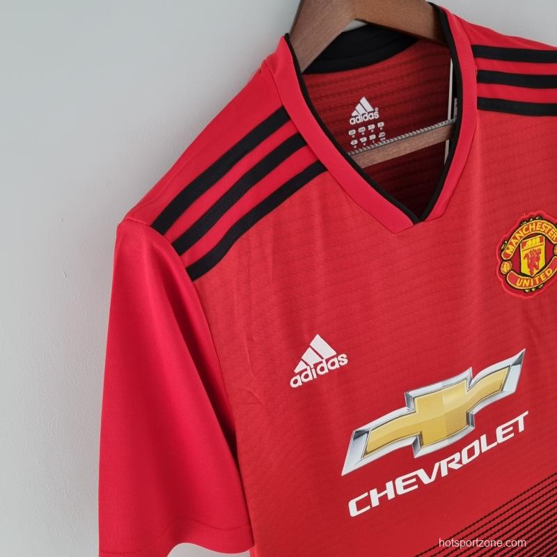 Retro 18/19 Manchester United Home Soccer Jersey