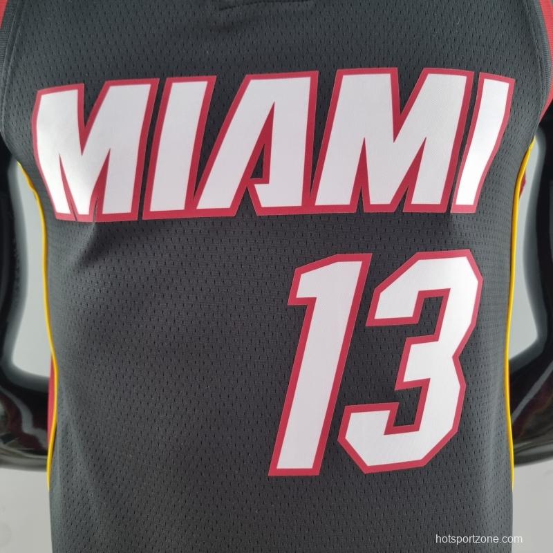75th Anniversary Miami Heat ADEBAYO#13 Black NBA Jersey