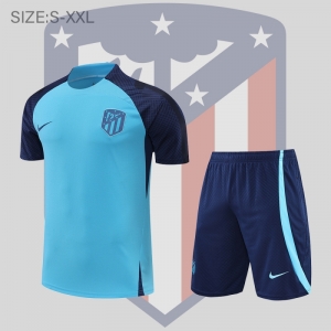 22/23 Atletico Madrid Training Short Sleeve Kit Blue