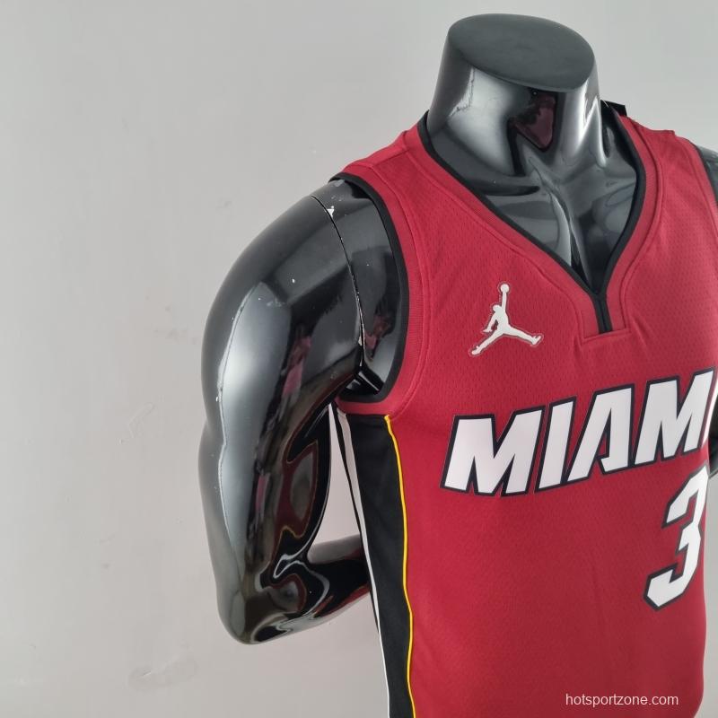 75th Anniversary Miami Heat Jordan WADE #3 Burgundy NBA Jersey