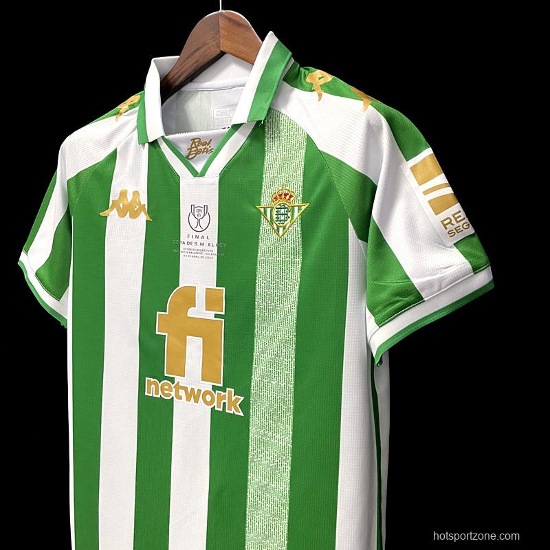 22/23 Real Betis King's Cup Version Home  Soccer Jersey
