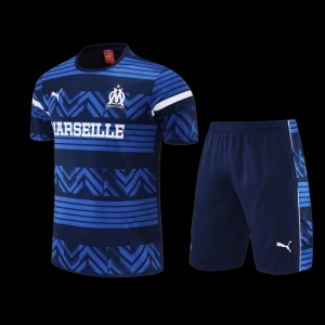 22/23 Marseille Royal Blue Short Sleeve Training Jersey: