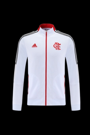 22/23 Flamengo White Full Zipper Jacket Suit