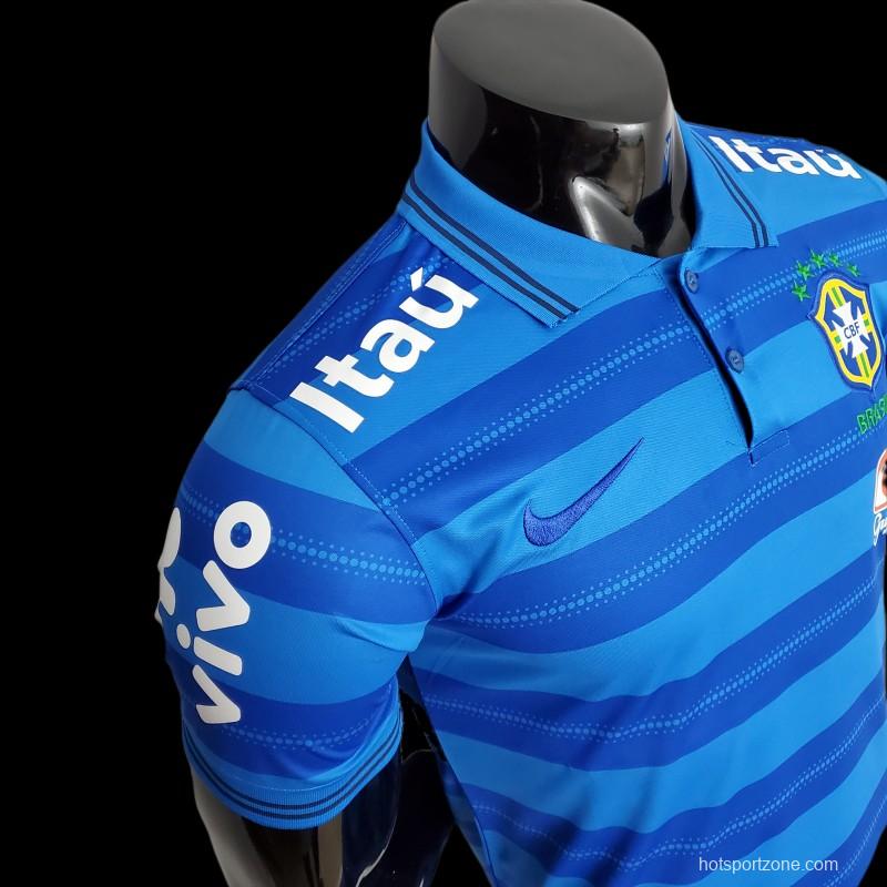 2022 Brazil POLO Blue Stripe