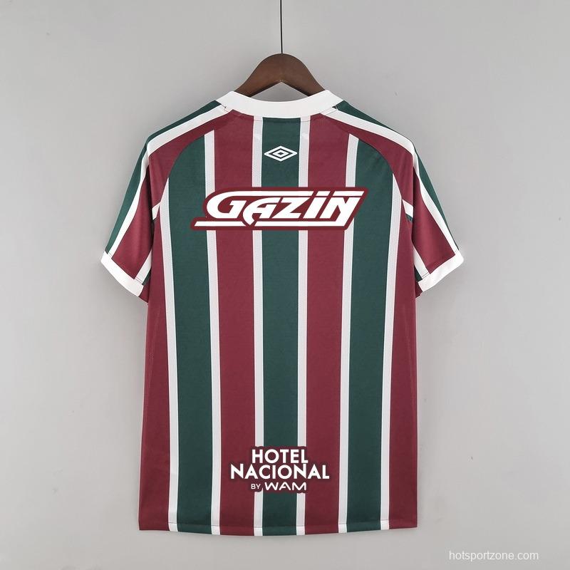 22/23 All Sponsors Fluminense Home  Soccer Jersey