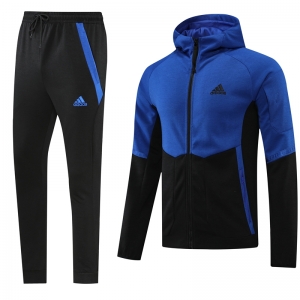 22/23 Adidas Black/Blue Full Zipper Jacket Suit