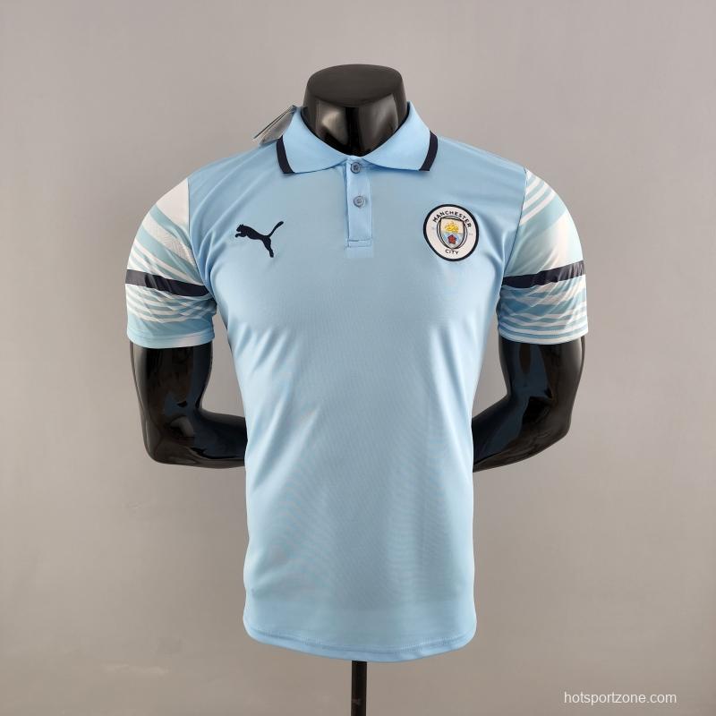 22/23 POLO Manchester City Light Blue Jersey