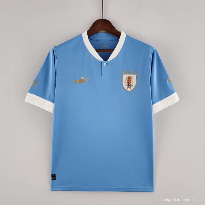 2022 Uruguay Home Soccer Jersey