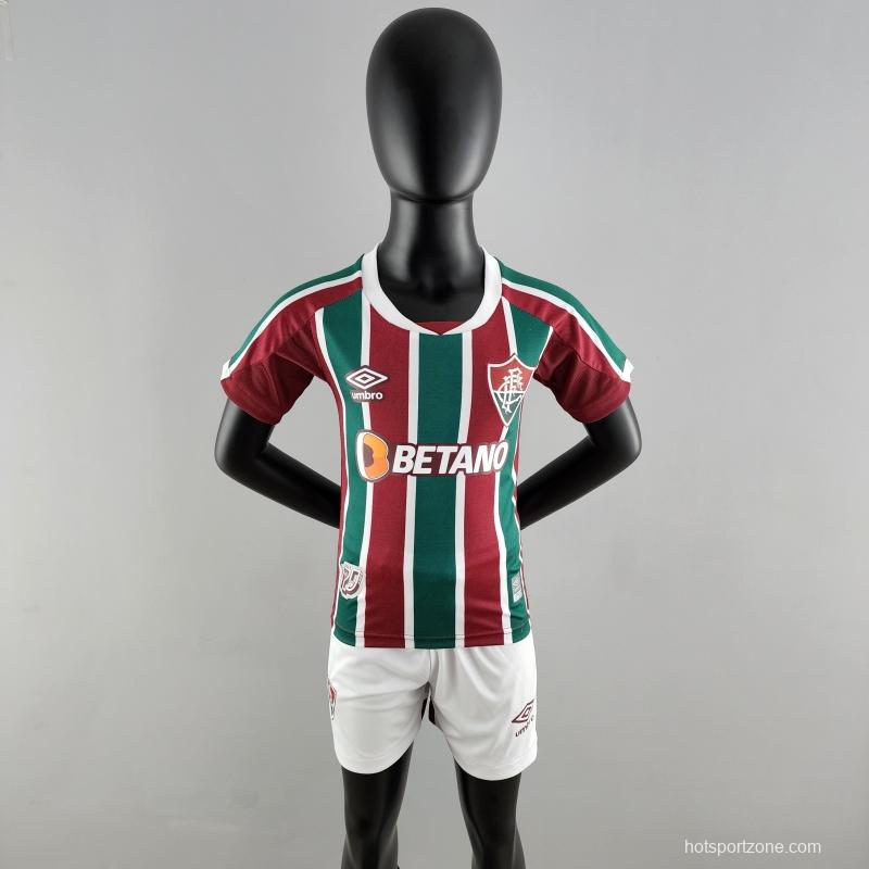 22/23 Kids Kit Fluminense Home Size16-28 Soccer Jersey