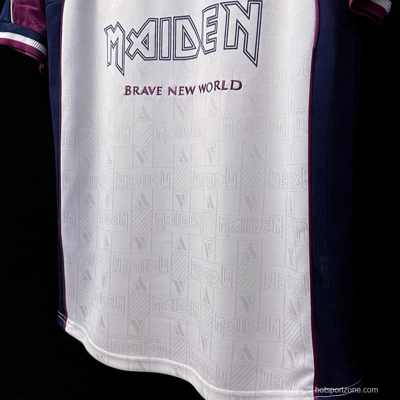 Retro 1999 West Ham Iron Maiden Away Soccer Jersey