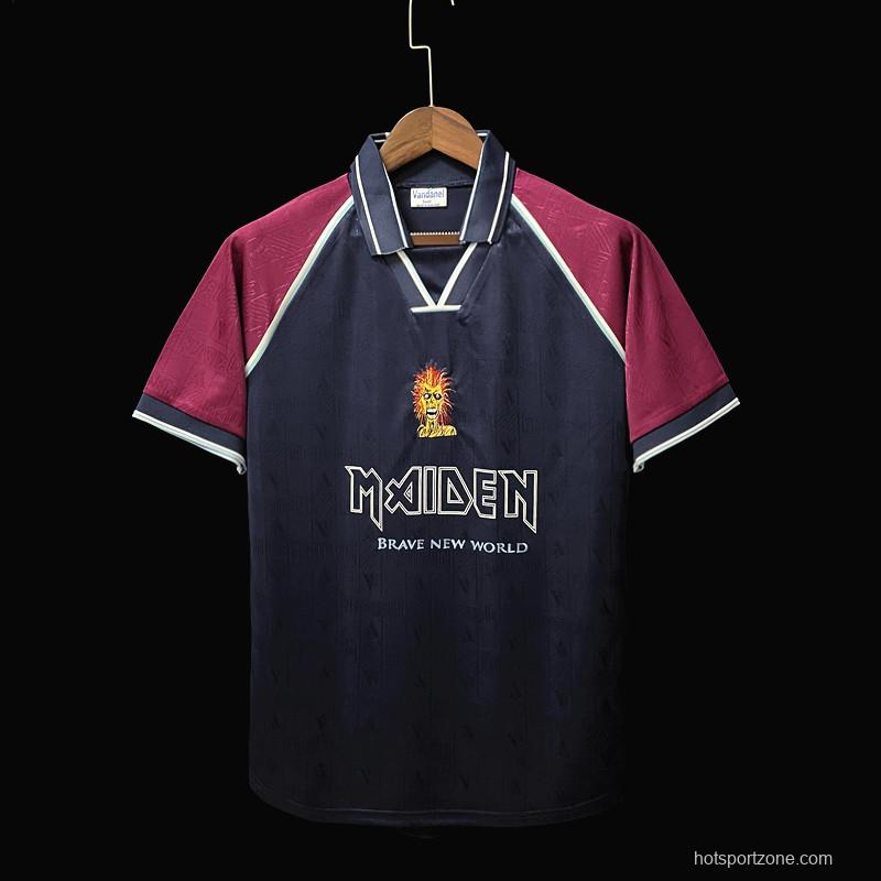 Retro 1999 West Ham Iron Maiden Home Soccer Jersey