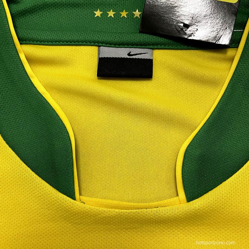 Retro 2006 Brazil Home Soccer Jersey