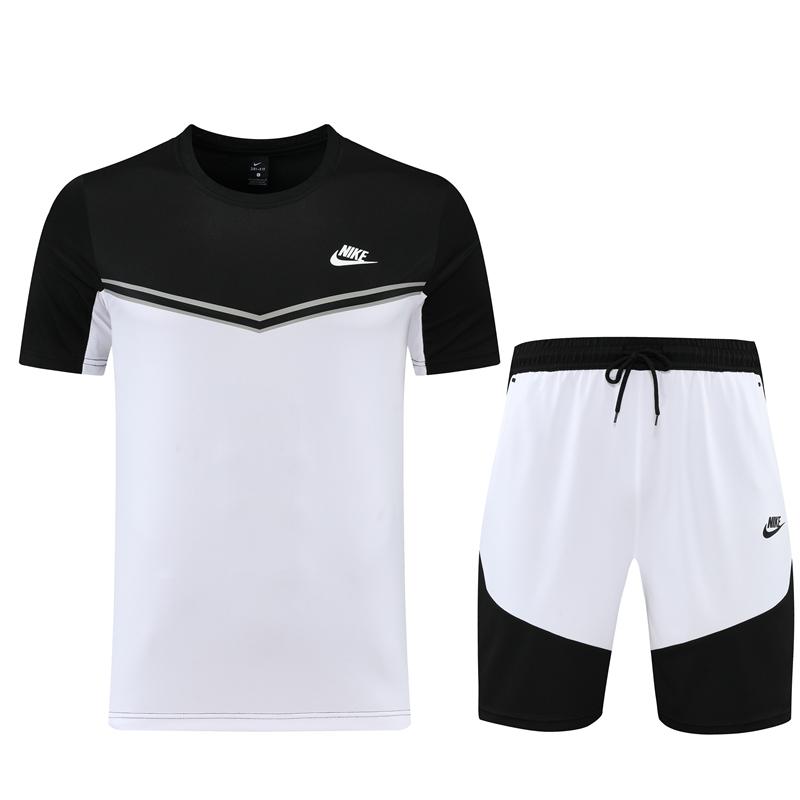 22/23 Nike Black/White T-Shirts+Shorts