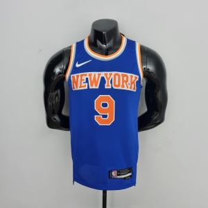 75th Anniversary Barrett #9 New York Knicks Blue NBA Jersey