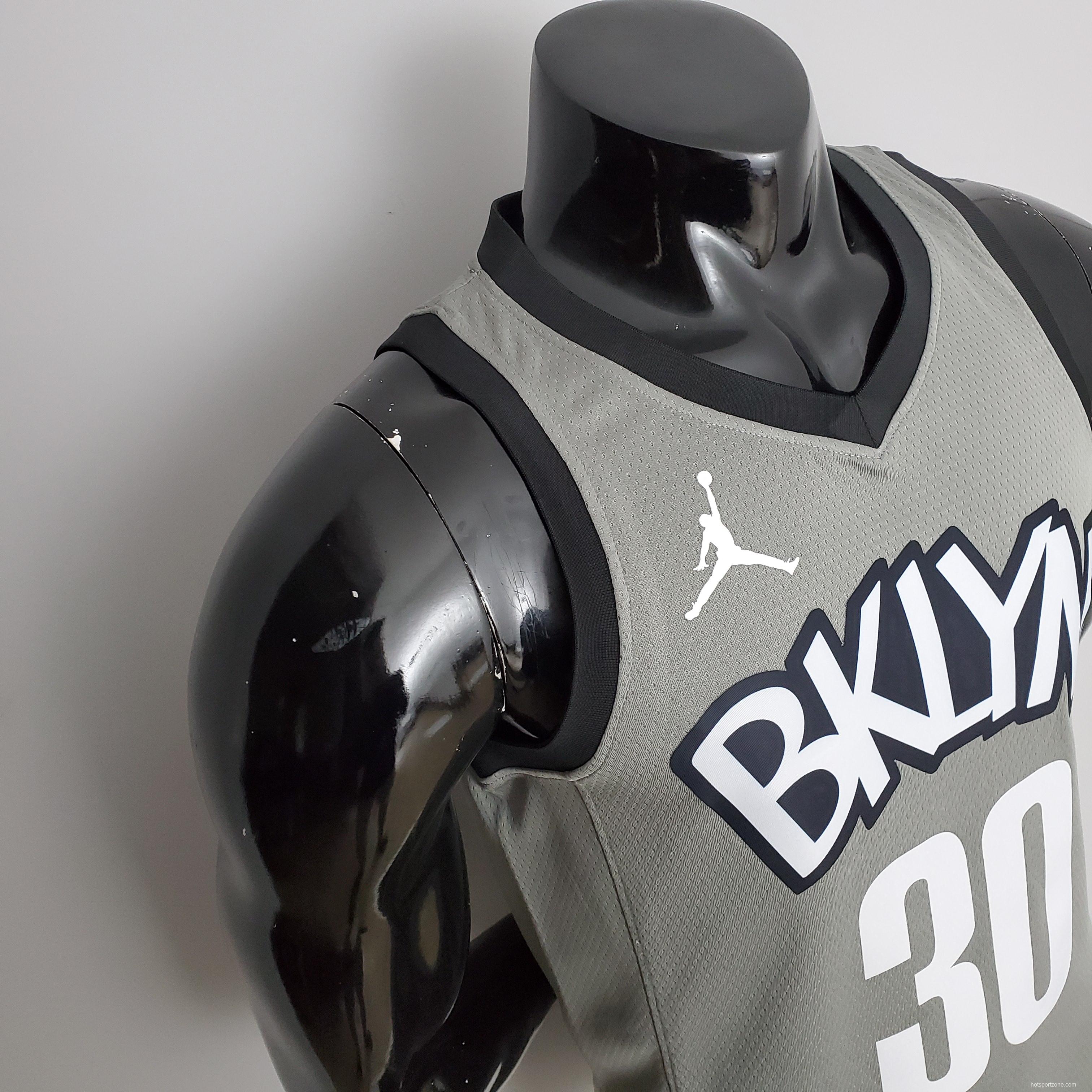 NBA Nets Curry #30 Flyer Grey Jersey