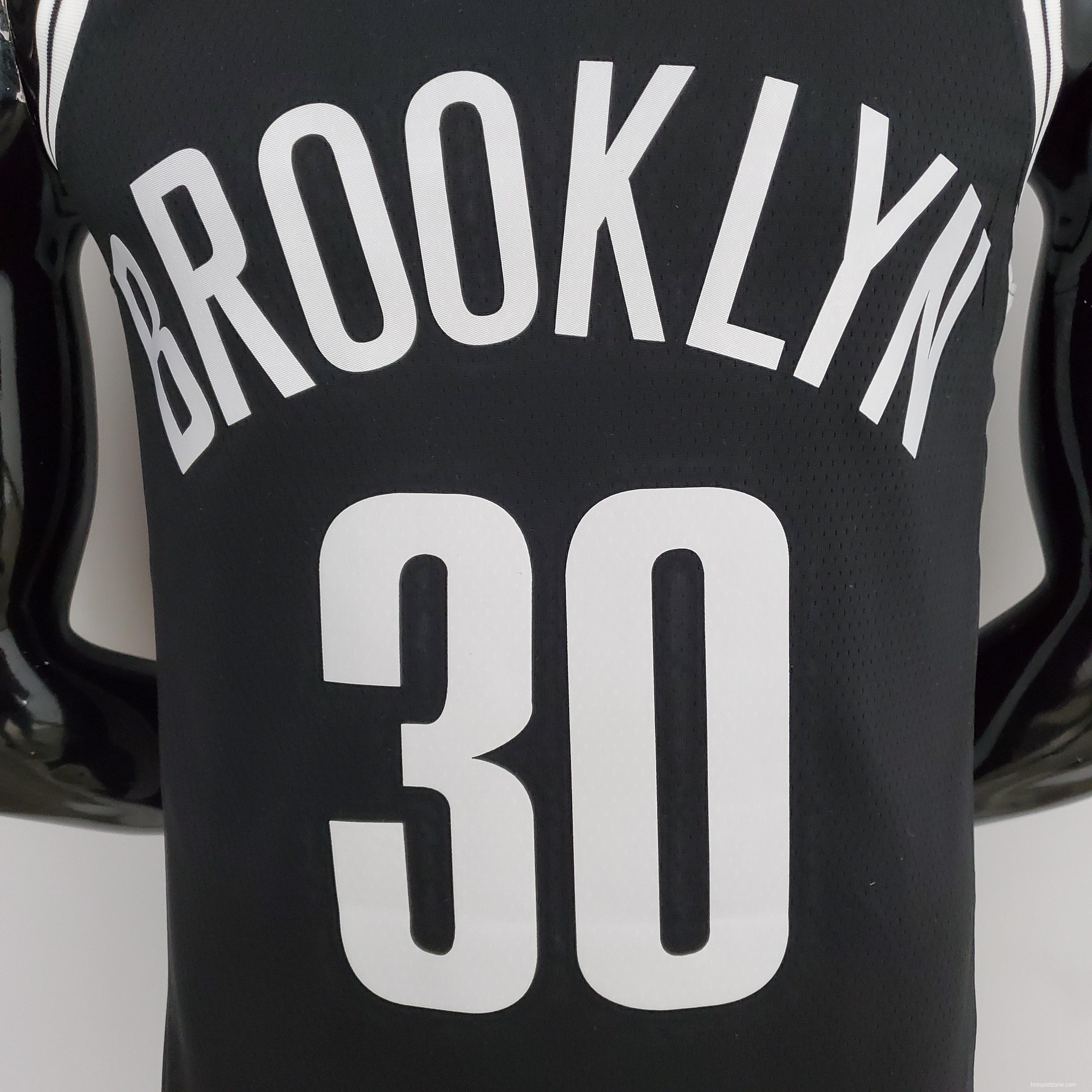 NBA 75th Anniversary Curry #30 Nets Black Jersey