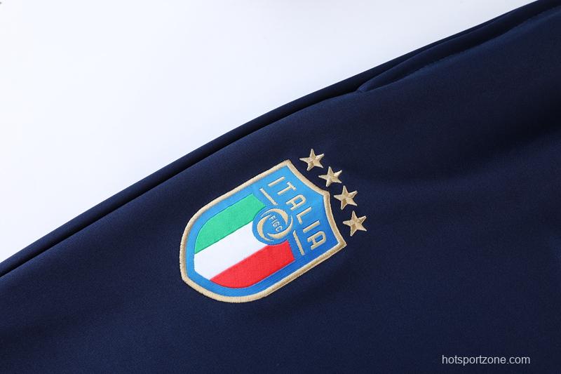 2022 Italy Navy Full Zipper Jacket+Long Pants
