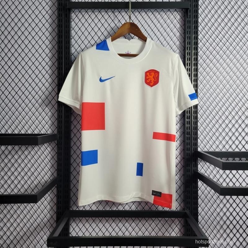 2022 Netherlands Away Soccer Jersey