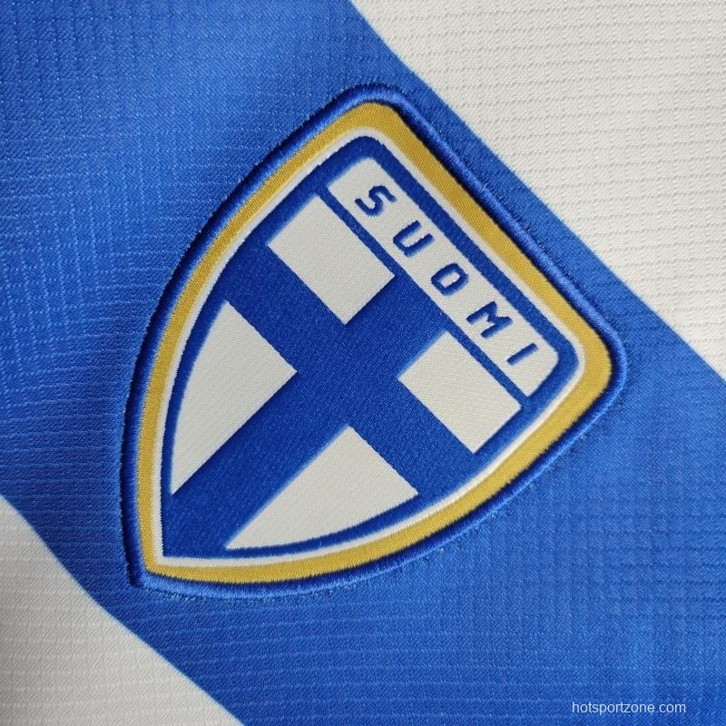 2022 Finland Home Soccer Jersey