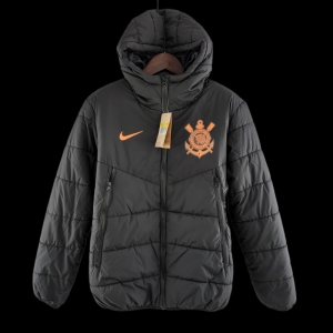 2022 Corinthians Down coat Jacket Black Orange Label