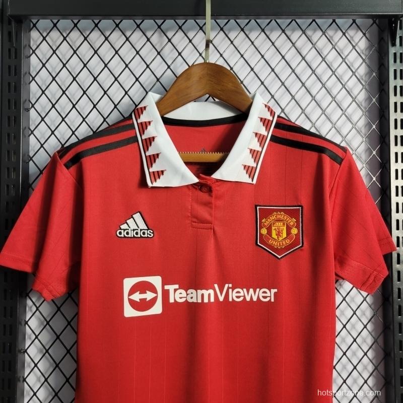 22/23 Woman Manchester United Home S Soccer Jersey