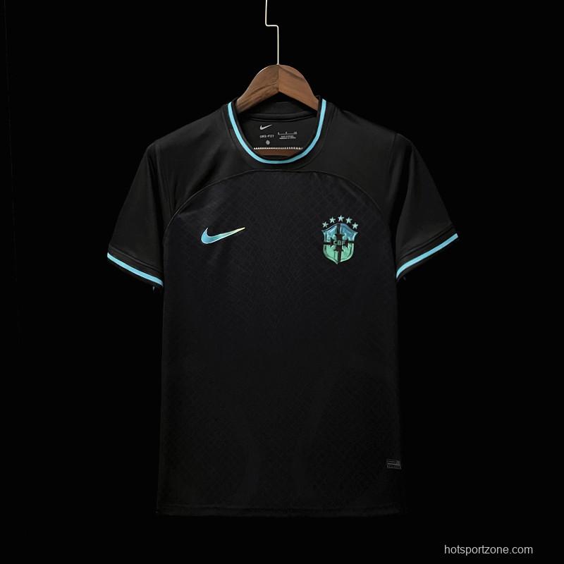 2022 Brazil Black Concept Black Jersey