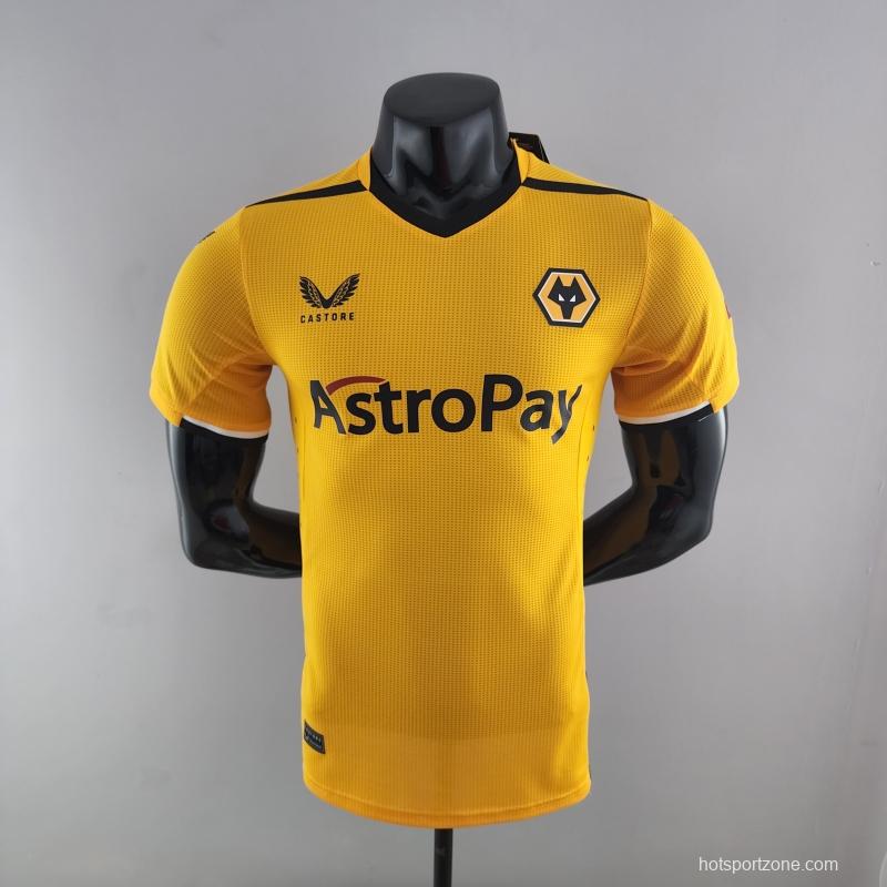 Player Version 22/23 Wolverhampton Wanderers Home Soccer Jersey