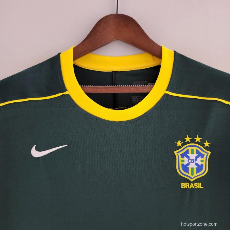 Retro Goalkeeper Brazil 1998 Dark Green Jersey
