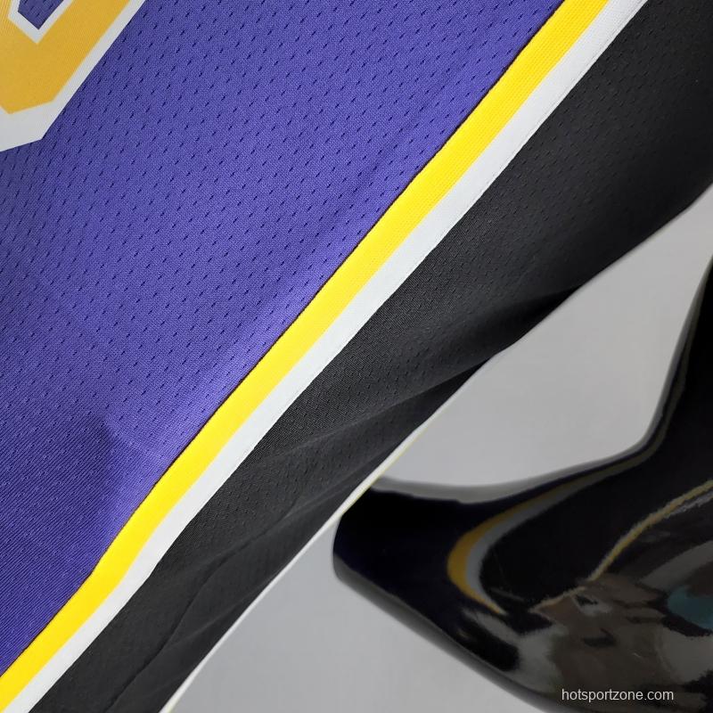 75th Anniversary TOSCANO #95 Los Angeles Lakers Jordan Purple NBA Jersey