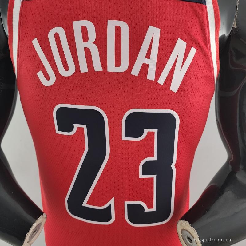 75th Anniversary JORDAN #23 Wizards Red, White And Blue NBA Jersey