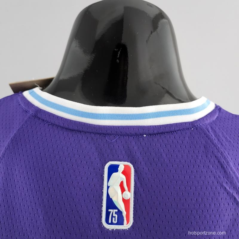 2022 75th Anniversary TOSCANO #95 Los Angeles Lakers City Edition Purple NBA Jersey