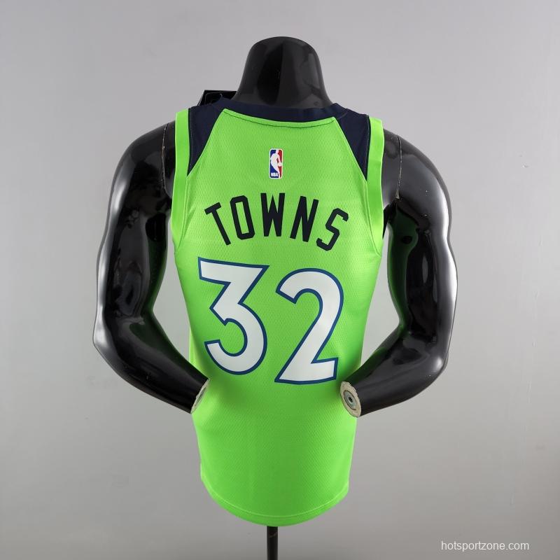 Minnesota Timberwolves TOWNS#32 Air Jordan NBA Jersey Blue