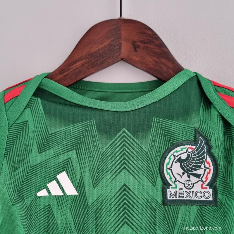 2022 Mexico Home Baby KM#0026 9-12 Soccer Jersey