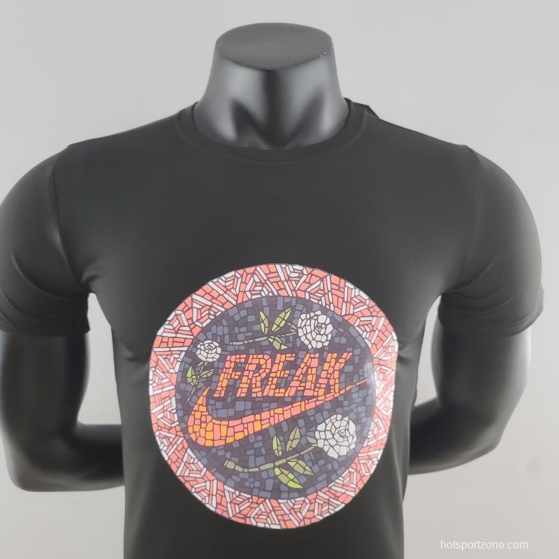 2022 NIKE Black T-Shirts Freak LOGO #K000231