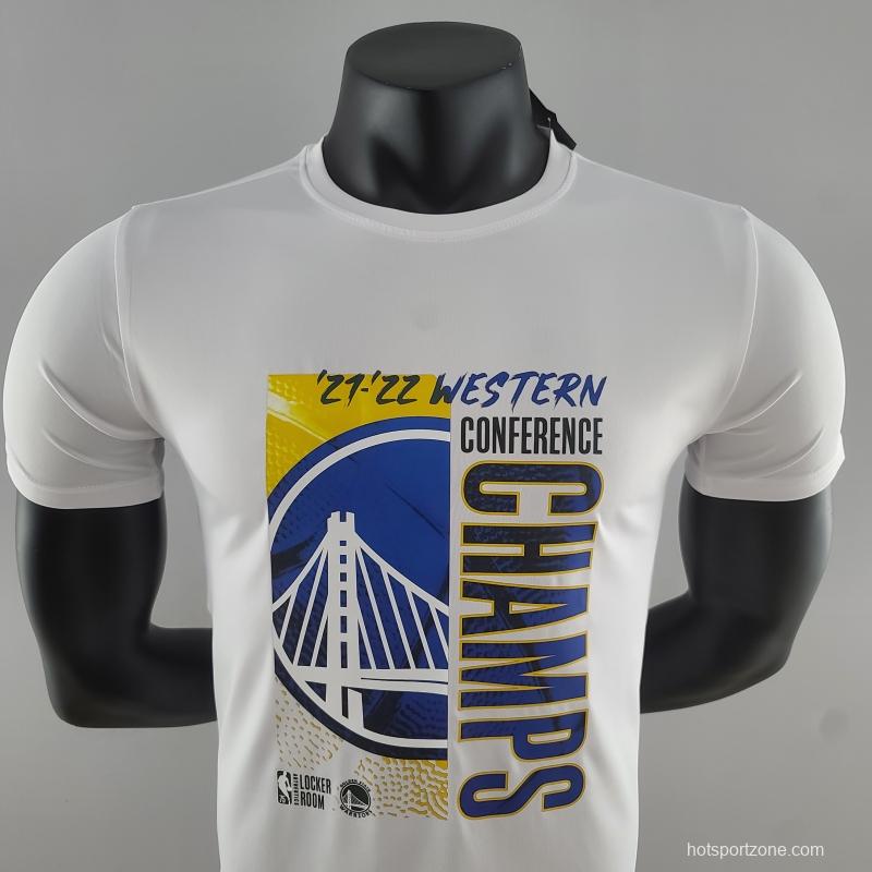 2022 NBA Golden State Warriors CHAMPIONS White T-Shirts#K000224