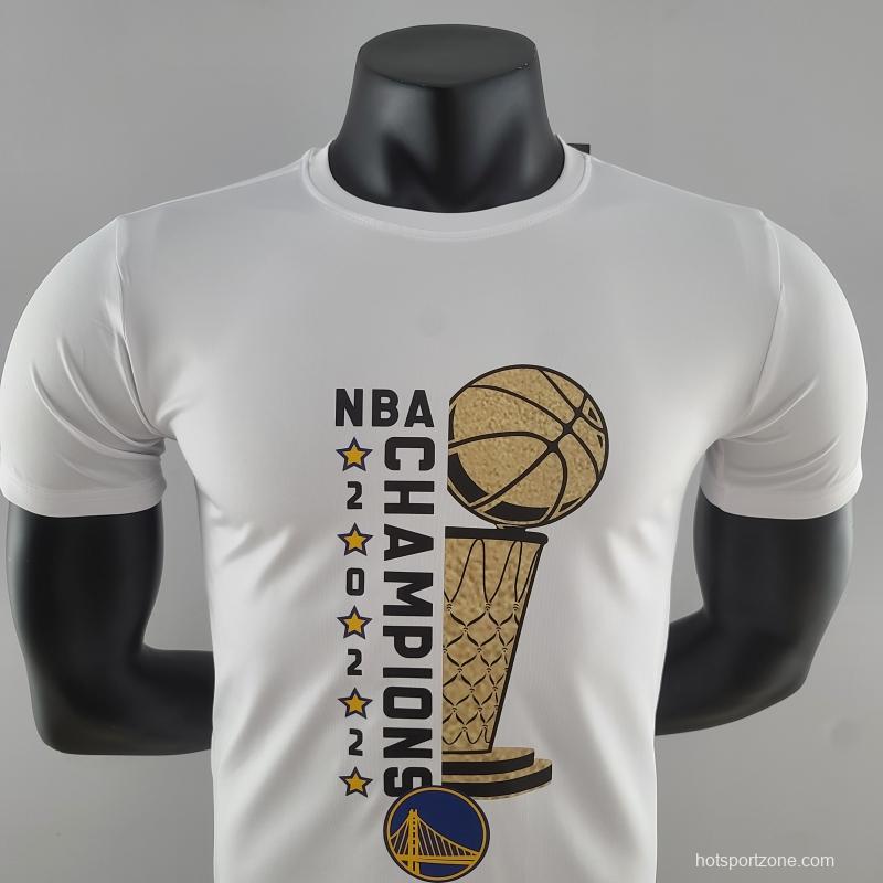2022 NBA Golden State Warriors CHAMPIONS White T-Shirts#K000219