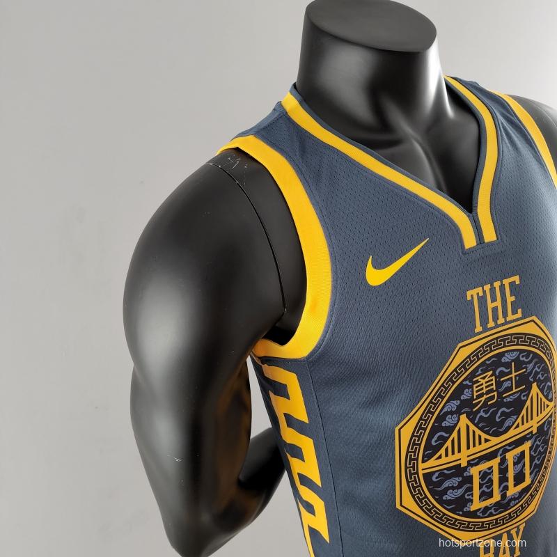 2018 KUMINGA#00 Golden State Warriors Grey NBA Jersey