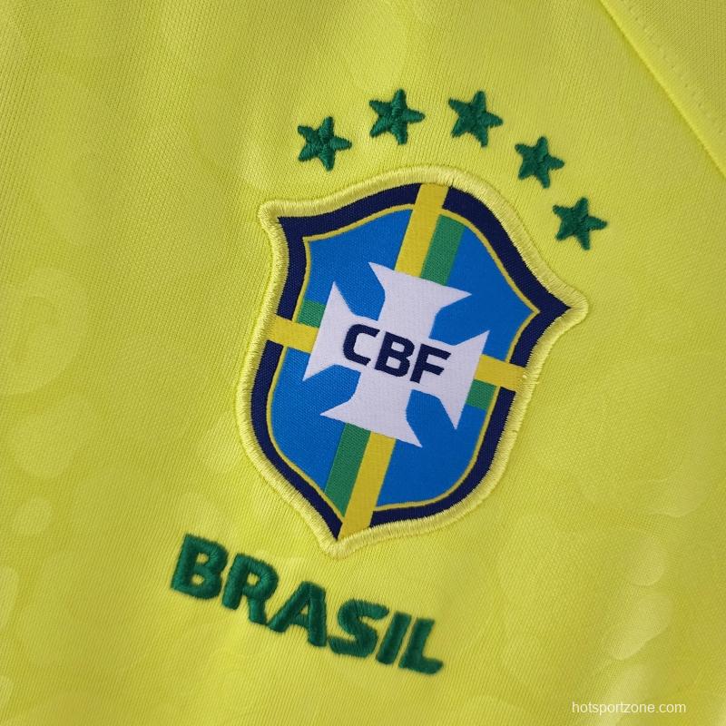 2022 Woman Brazil World Cup Jersey Home Soccer Jersey