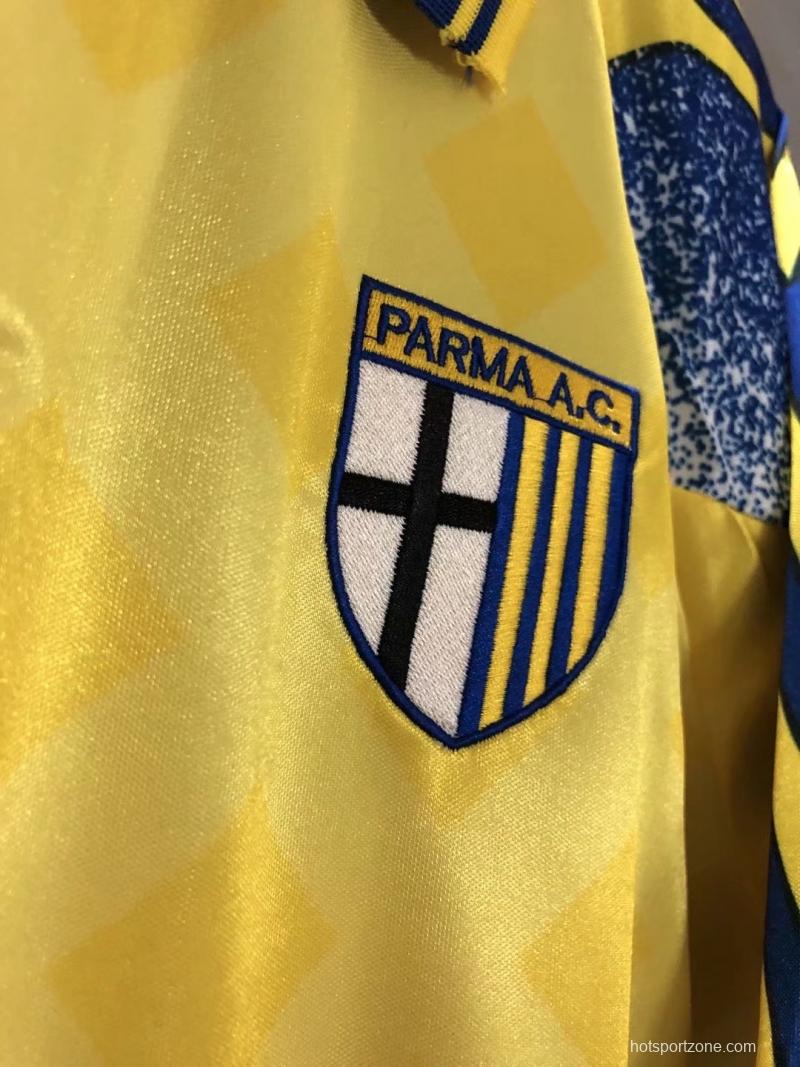 Retro 95/97 Parma Away Yellow Soccer Jersey