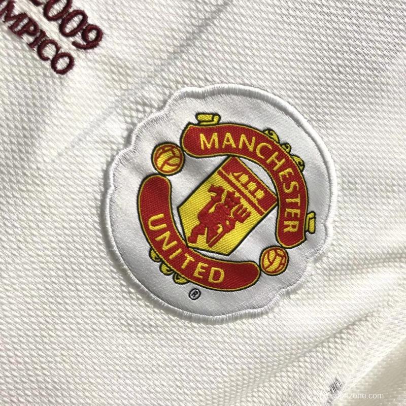 Retro 08/09 Manchester United Away Champions Version Soccer Jersey