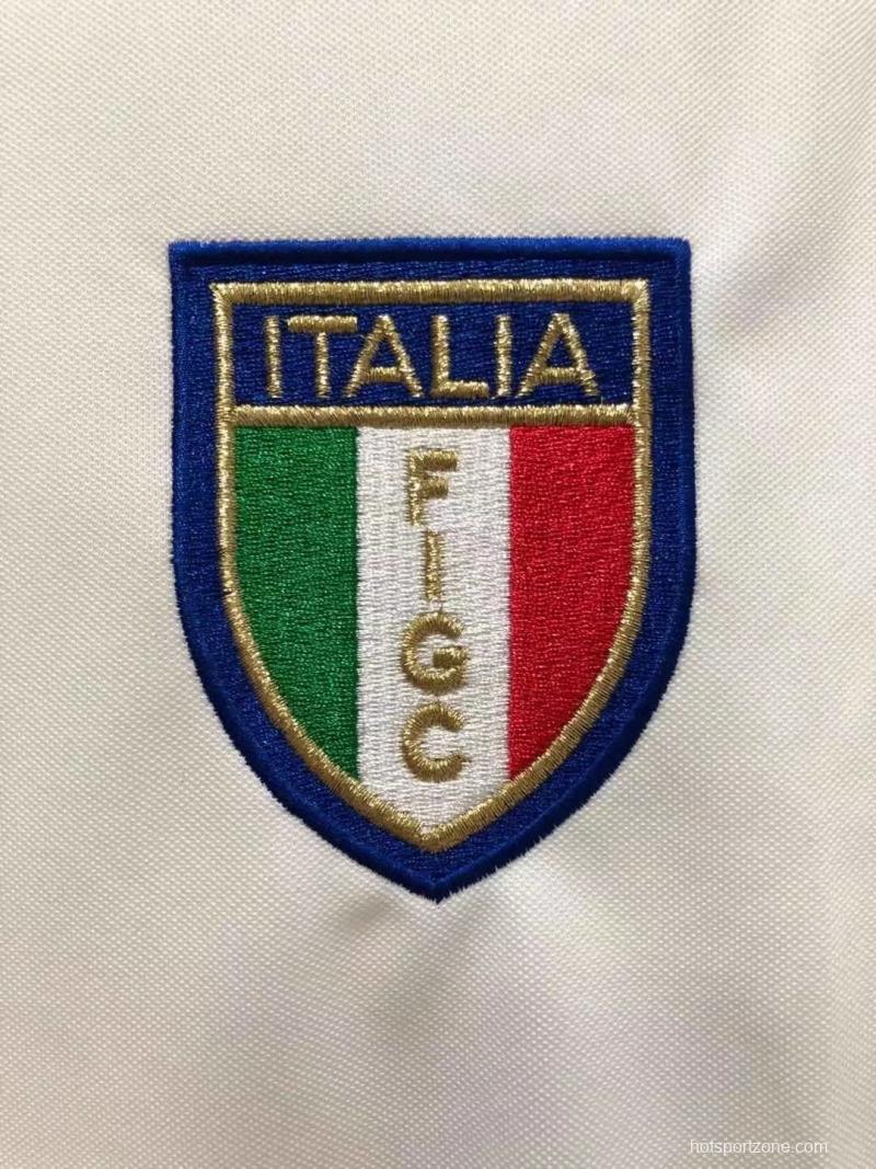 Retro 1982 Italy Away White Soccer Jersey