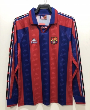 Retro 96/97 Long Sleeve Barcelona Home Soccer Jersey
