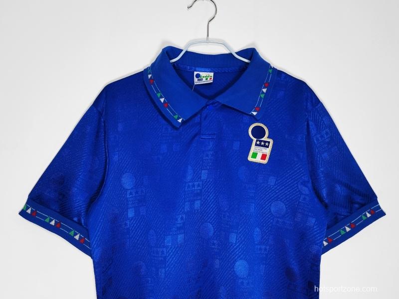 Retro 1994 Italy Home Soccer Jersey
