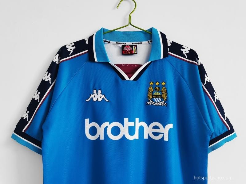 Retro 1997/99 Manchester City Home Soccer Jersey