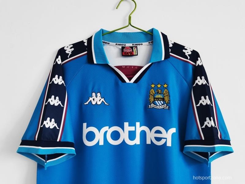 Retro 1997/99 Manchester City Home Soccer Jersey